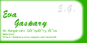 eva gaspary business card